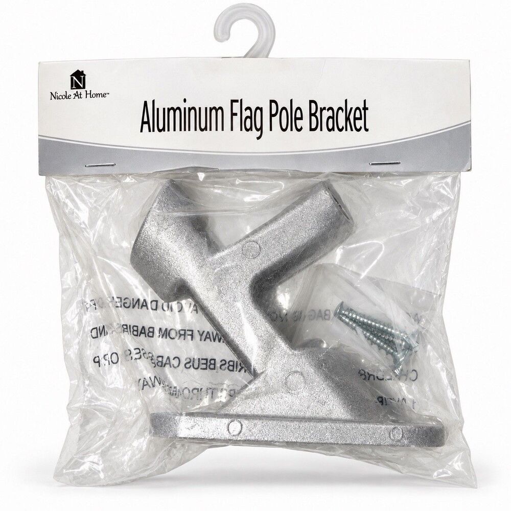 Nicole At Home Aluminum Flagpole Bracket 2 Position Wall Mount Hardware Included
